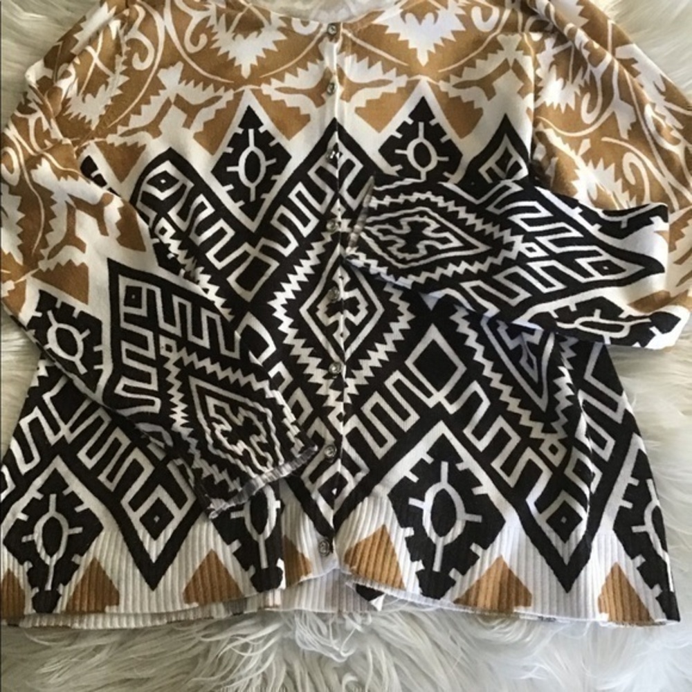Escio Geometric Knit Sweater Size L